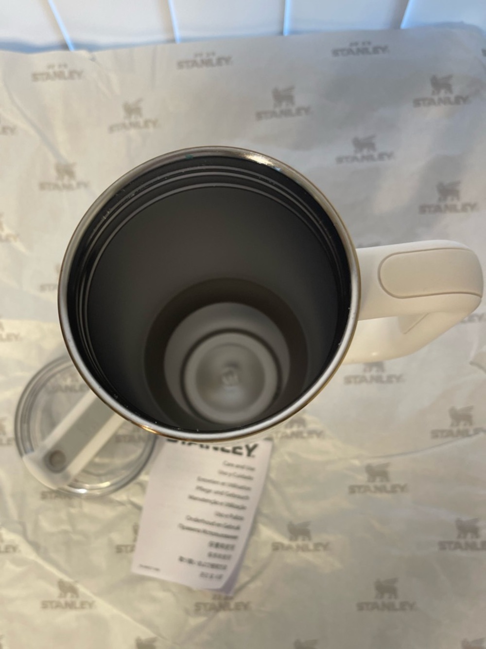 Custom Stanley 40oz White with Gold Accents. Travel Mug - Picture 2 of 5